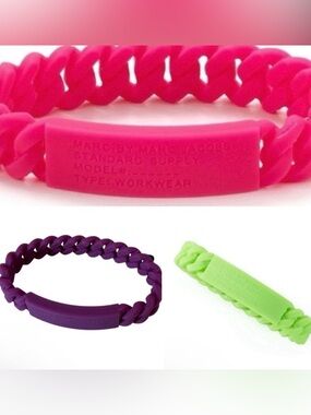 Marc by Marc Jacobs Stretchy Silicone Vibrant Pink or Purple or Green Bracelet